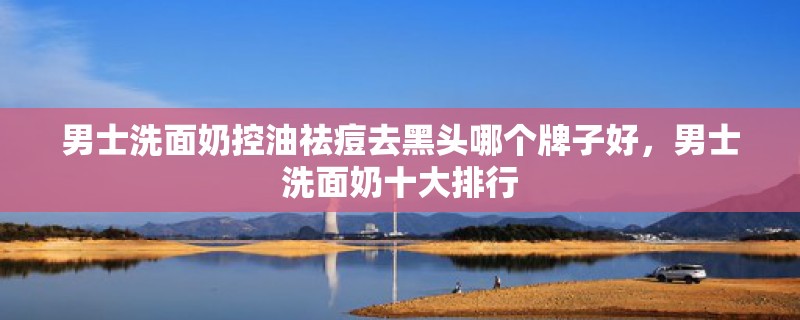 男士洗面奶控油祛痘去黑头哪个牌子好，男士洗面奶十大排行