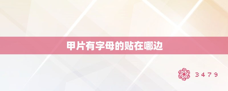 甲片有字母的贴在哪边