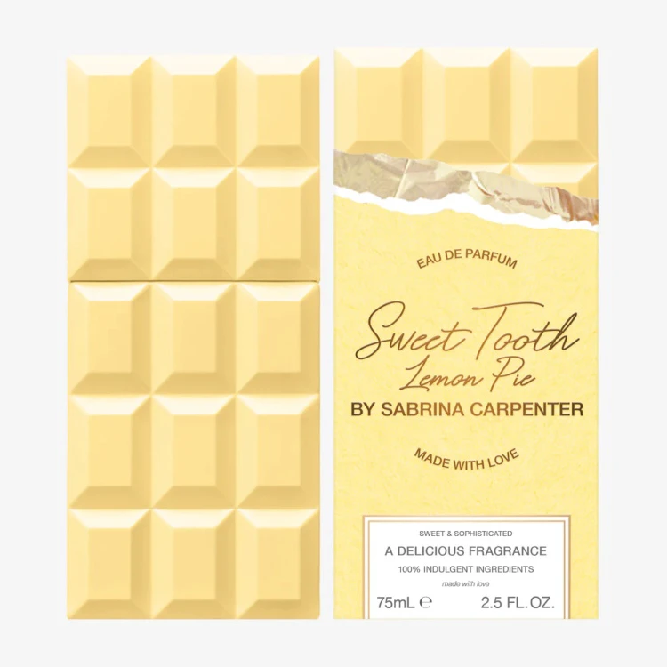 Sabrina Carpenter 的 Lemon Pie 香水瓶与包装盒